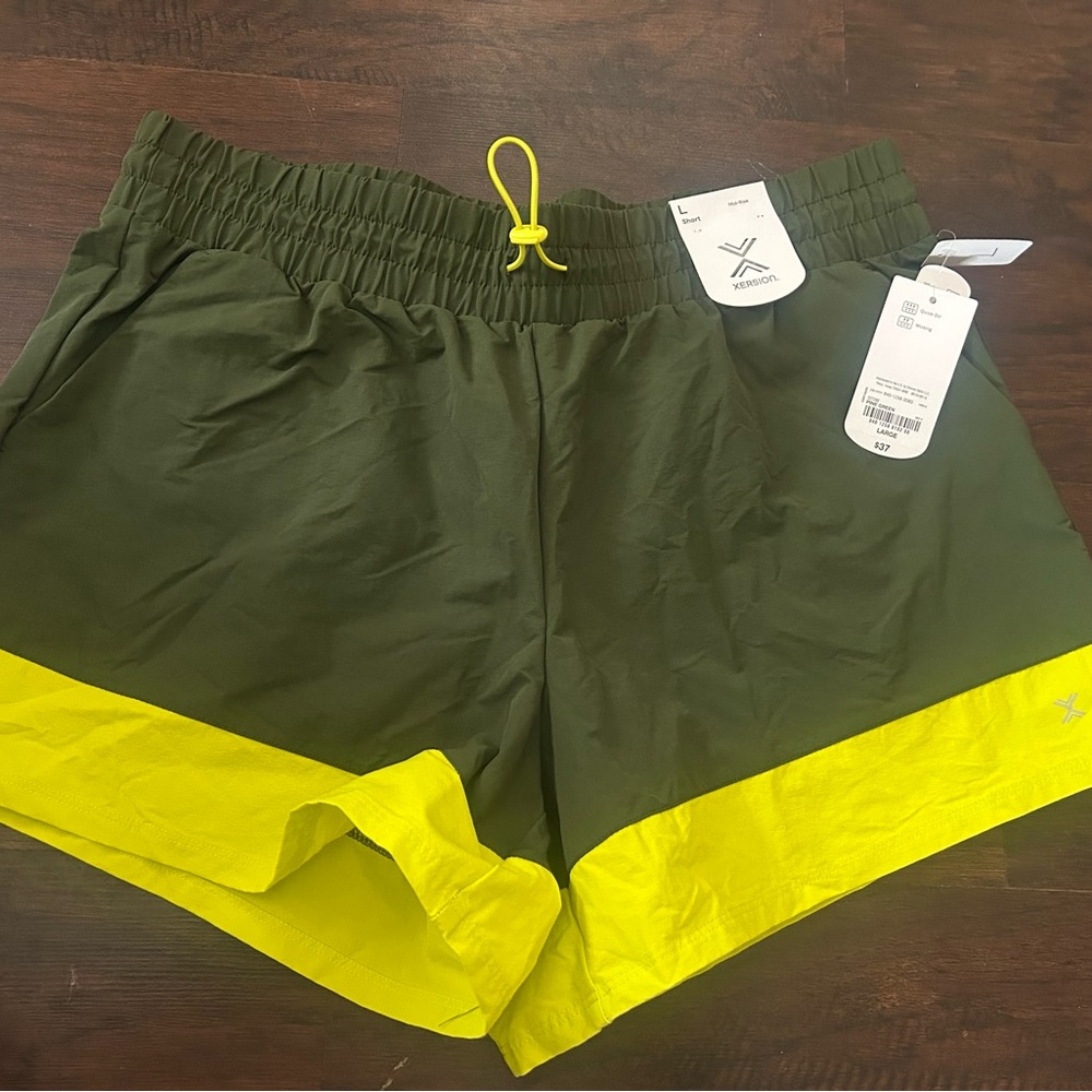 XersionGreen and Yellow Shorts